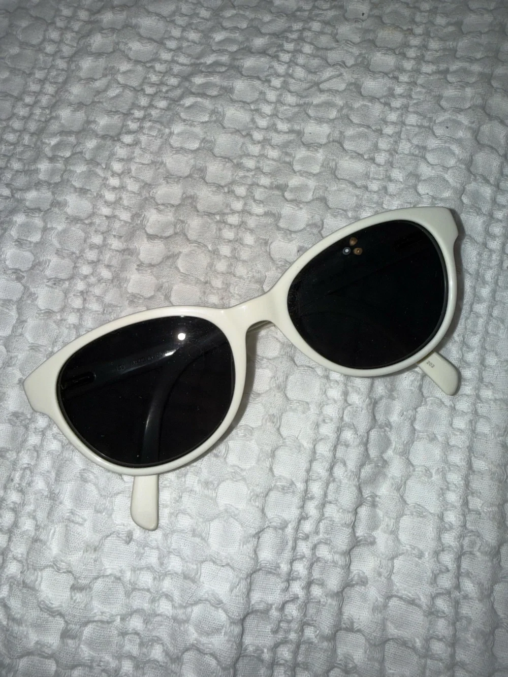 Vintage Fendi sunglasses cream white frame 1980s